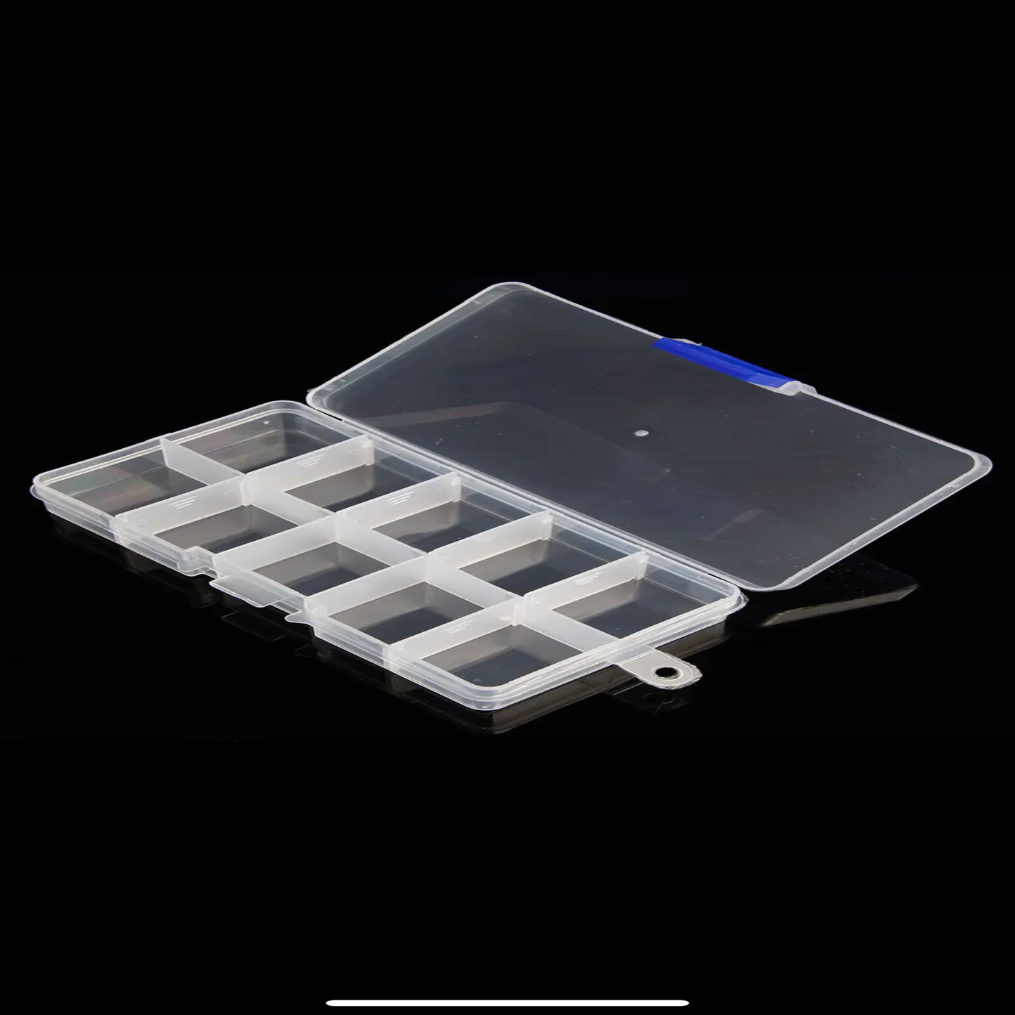 Adjustable 10 compartments lash storage box