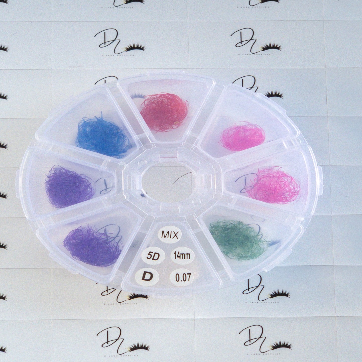 Mix Color Lash 5D Curl D 0.07 11mm & 14mm (6 colors)