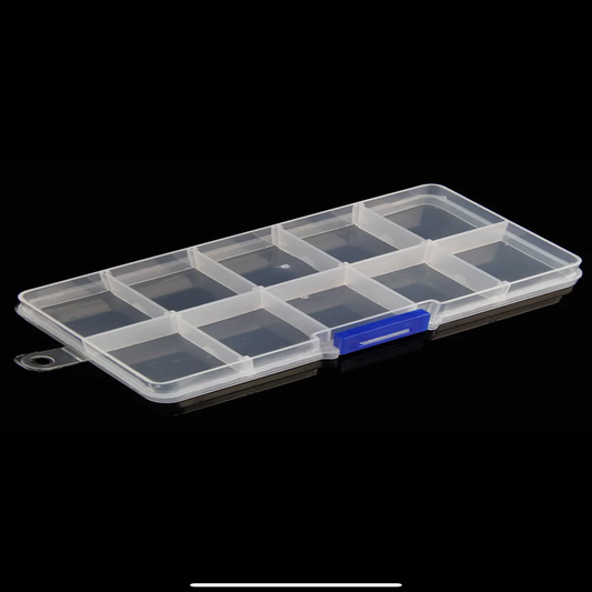 Adjustable 10 compartments lash storage box